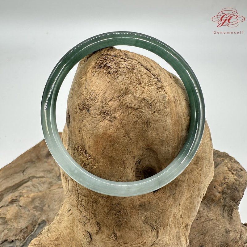 【肌容雪】天然緬甸A貨山水翡翠叮噹手鐲 編號1011(鐲圍58.1mm#18.5號)